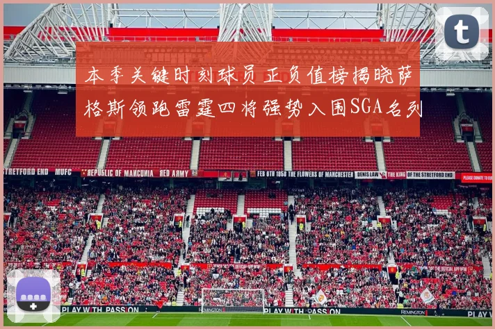 本季关键时刻球员正负值榜揭晓萨格斯领跑雷霆四将强势入围SGA名列第三